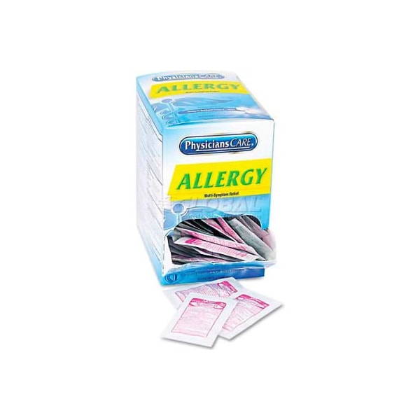 Acme United PhysiciansCare Allergy Antihistamine Medication, 50 Doses of Two Tablets 90091 - main